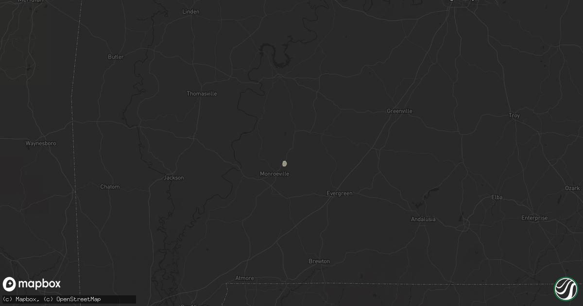 Hail map in Peterman, AL on August 22, 2025
