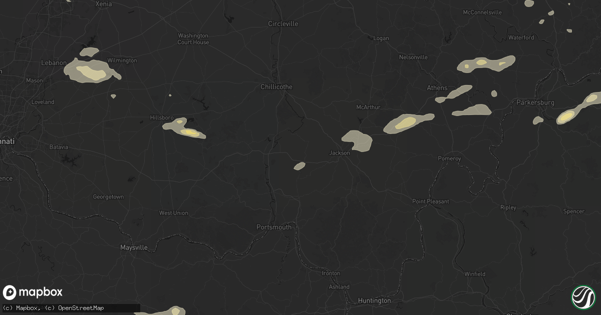 Hail map in Beaver, OH on August 22, 2026