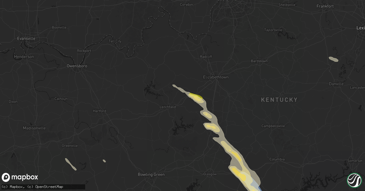 Hail map in Big Clifty, KY on August 22, 2026