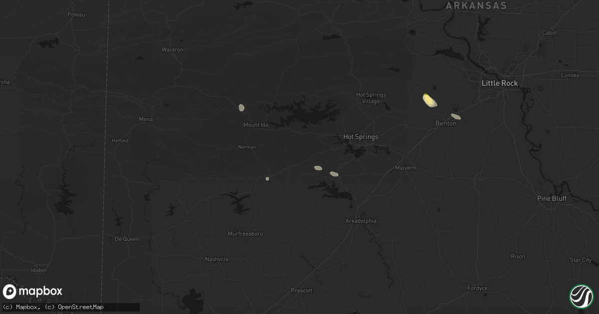 Hail map in Bonnerdale, AR on August 22, 2026