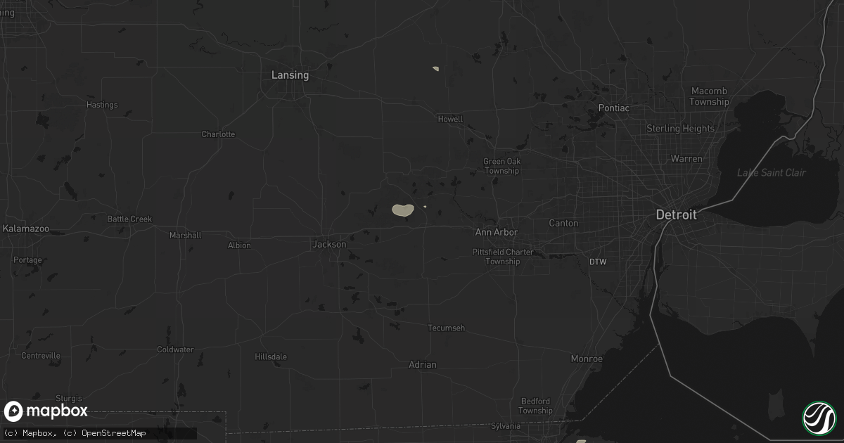 Hail map in Chelsea, MI on August 22, 2026