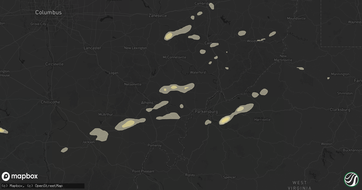Hail map in Cutler, OH on August 22, 2026