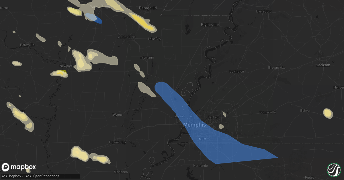 Hail map in Gilmore, AR on August 22, 2026