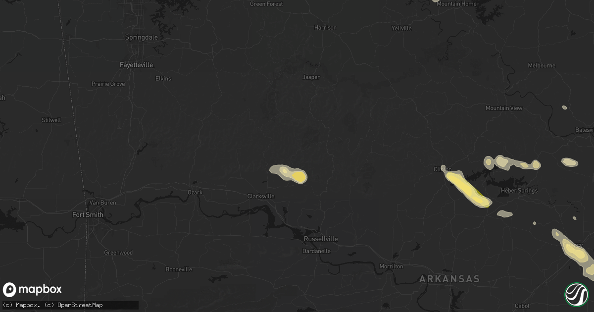 Hail map in Hagarville, AR on August 22, 2026