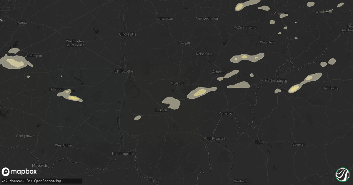 Hail map in Hamden, OH on August 22, 2026