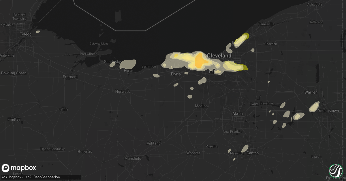 Hail map in Lagrange, OH on August 22, 2026