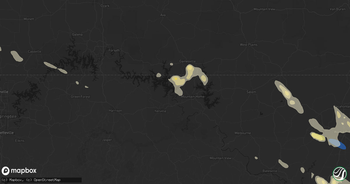Hail map in Lakeview, AR on August 22, 2026