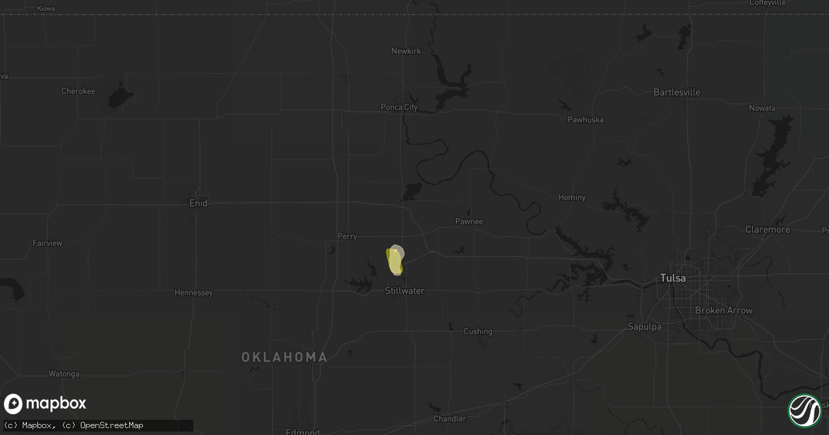 Hail map in Morrison, OK on August 22, 2026