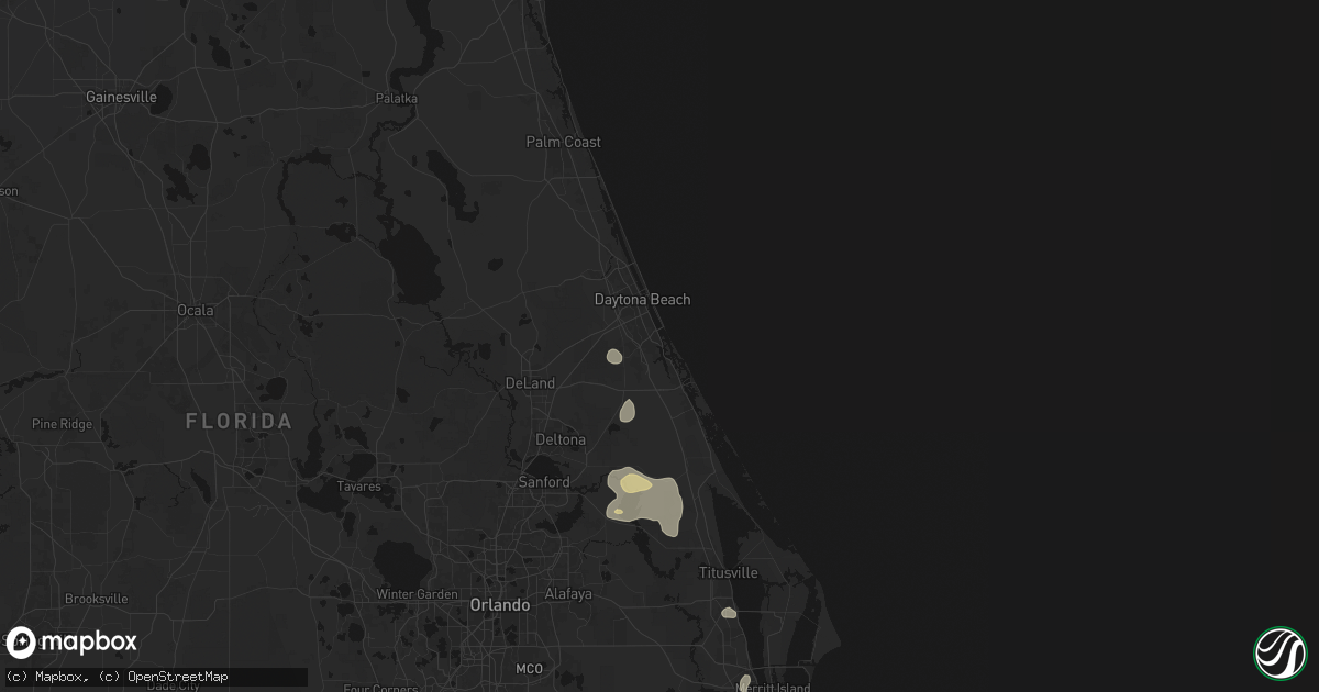 Hail map in Port Orange, FL on August 22, 2026