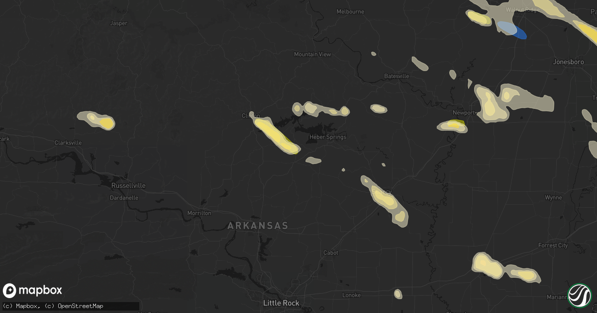 Hail map in Quitman, AR on August 22, 2026