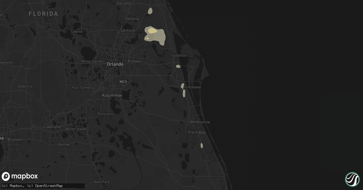 Hail map in Rockledge, FL on August 22, 2026
