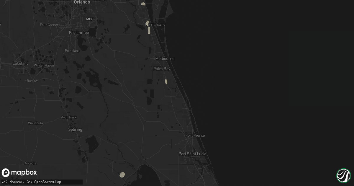 Hail map in Sebastian, FL on August 22, 2026