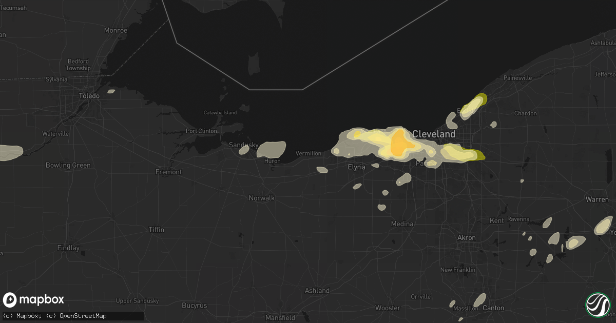 Hail map in Vermilion, OH on August 22, 2026