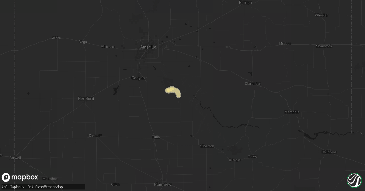 Hail map in Wayside, TX on August 22, 2026