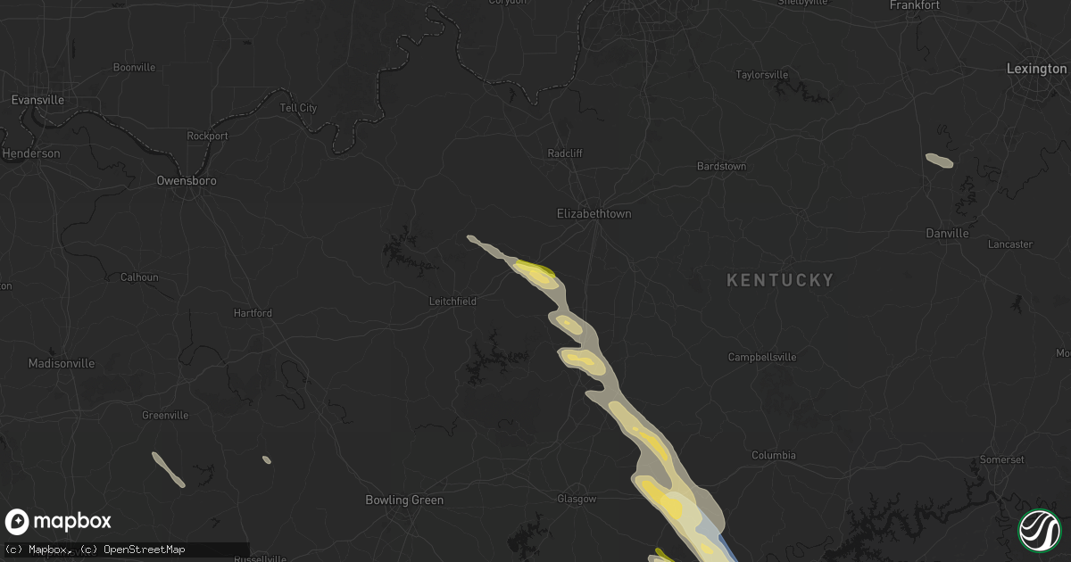 Hail map in White Mills, KY on August 22, 2026