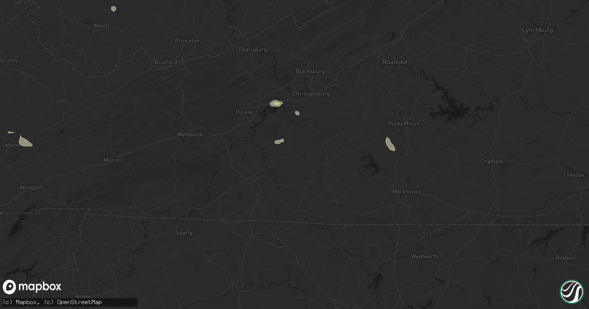 Hail map in Willis, VA on August 22, 2026