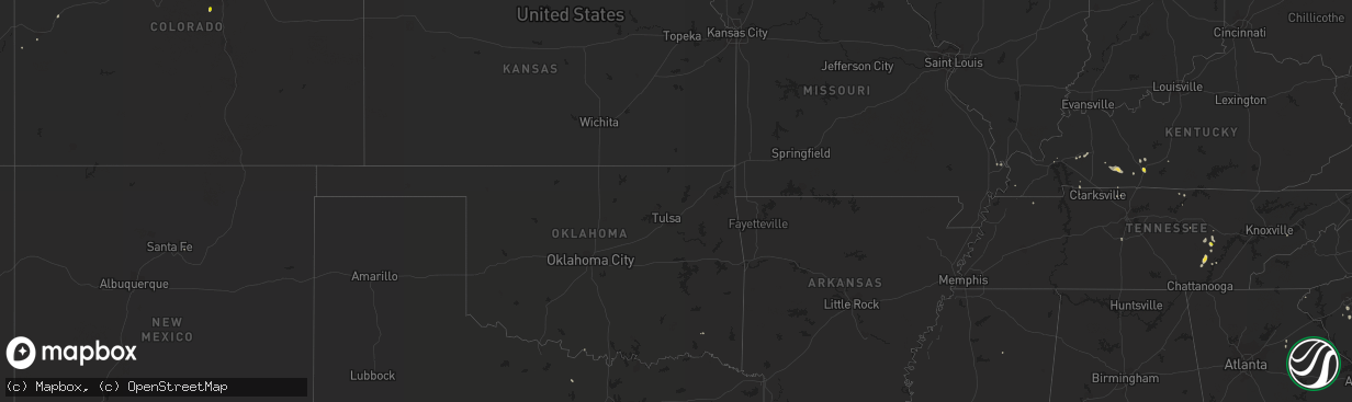 Hail map on August 23, 2013