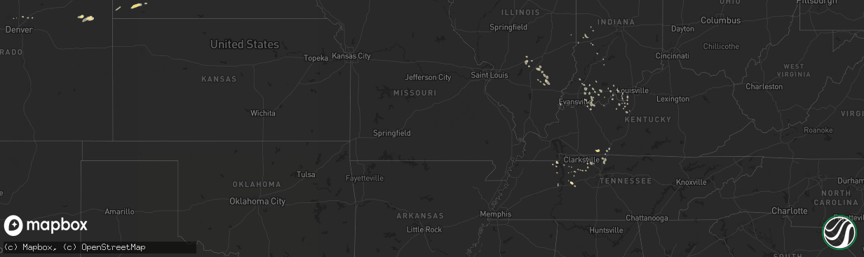 Hail map in Indiana on August 23, 2014