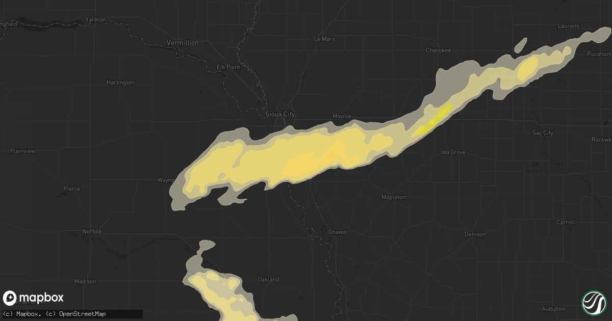 Hail map in Salix, IA on August 23, 2016