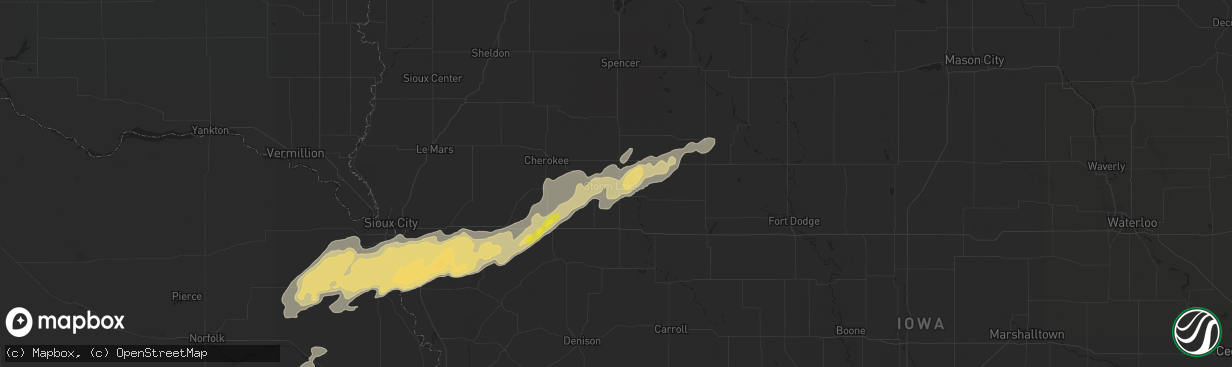 Hail map in Storm Lake, IA on August 23, 2016