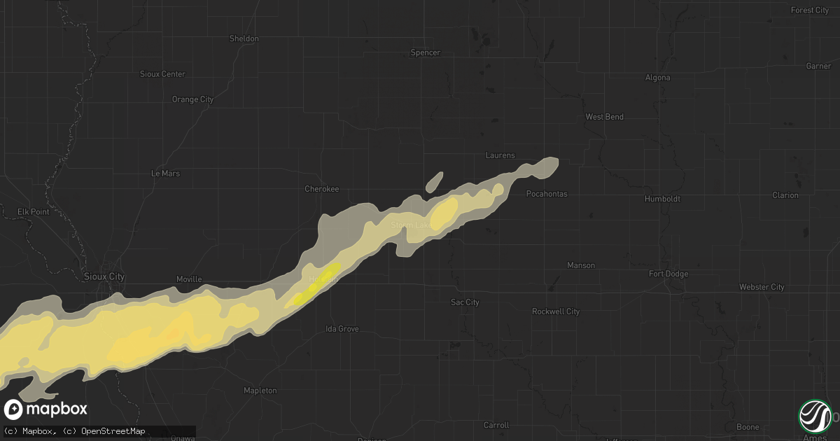 Hail map in Storm Lake, IA on August 23, 2016