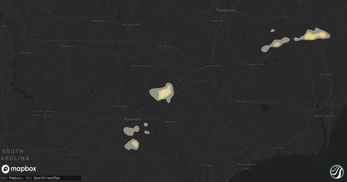 Hail map in Dillon, SC on August 23, 2017