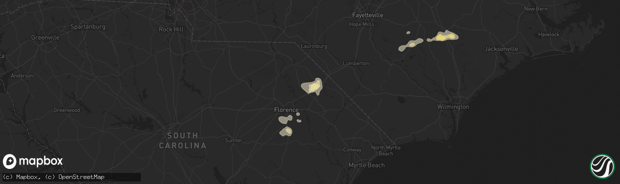 Hail map in Latta, SC on August 23, 2017