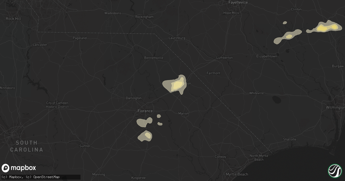 Hail map in Latta, SC on August 23, 2017