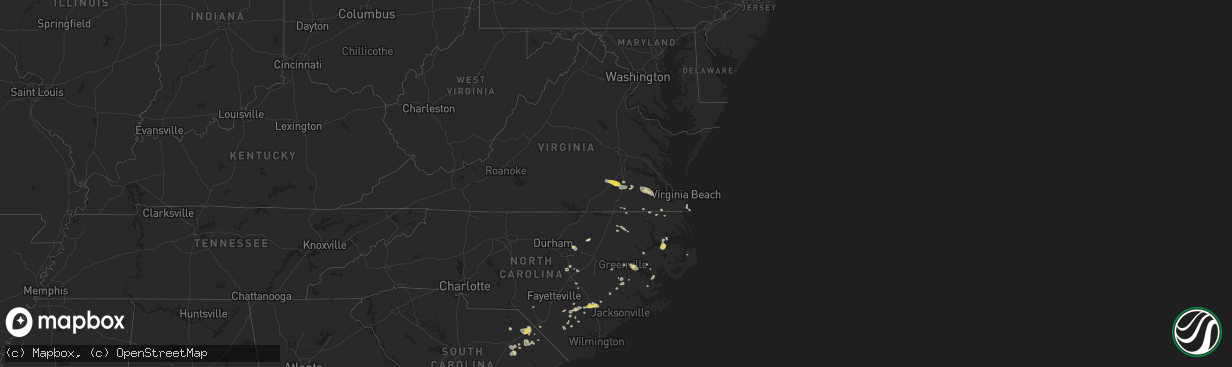 Hail map on August 23, 2017