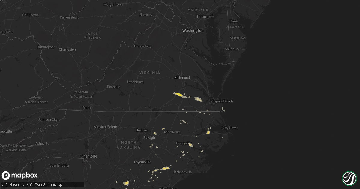Hail map on August 23, 2017