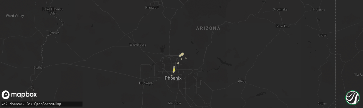 Hail map in Carefree, AZ on August 23, 2018