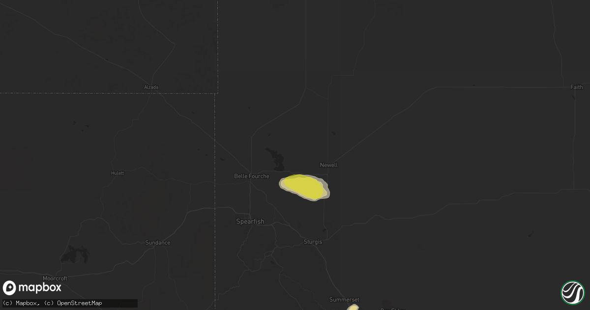 Hail map in Nisland, SD on August 23, 2018