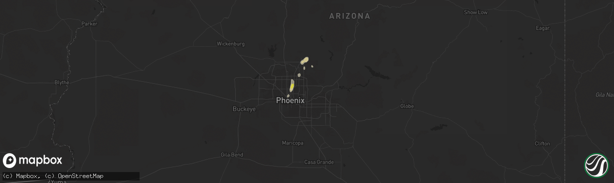 Hail map in Scottsdale, AZ on August 23, 2018