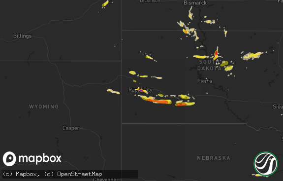 Hail map preview on 08-23-2018