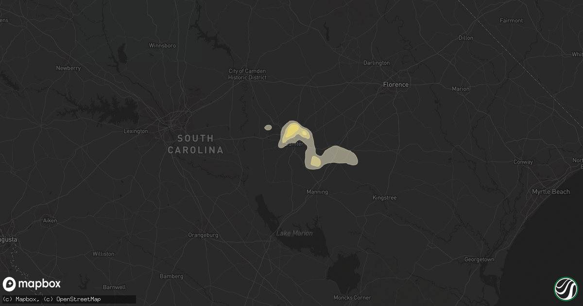 Hail map in Sumter, SC on August 23, 2019