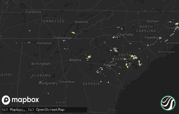 Hail map preview on 08-23-2019