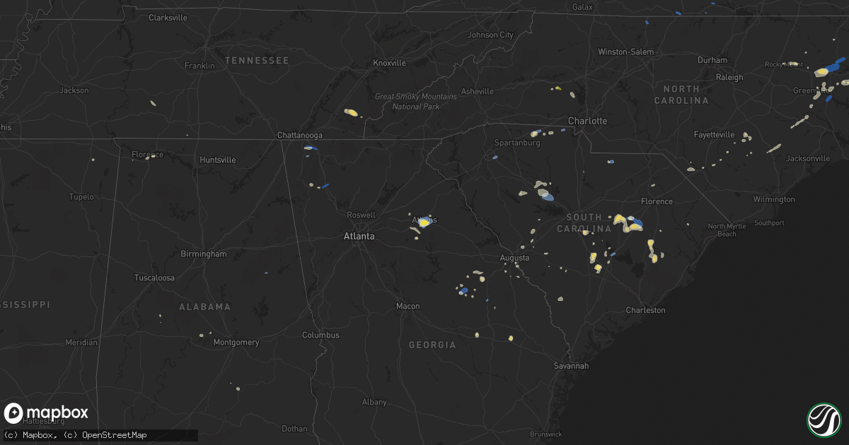 Hail map on August 23, 2019