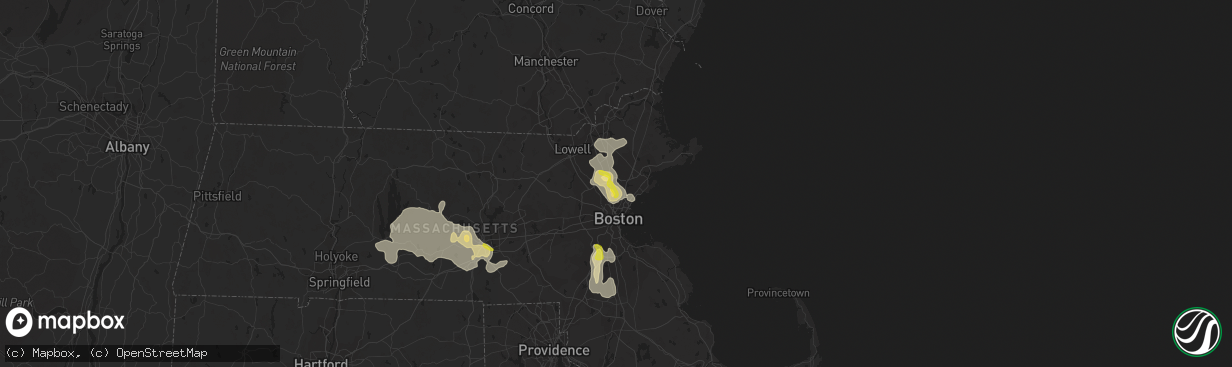Hail map in Wakefield, MA on August 23, 2020