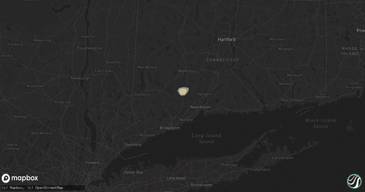 Hail map in Seymour, CT on August 23, 2022