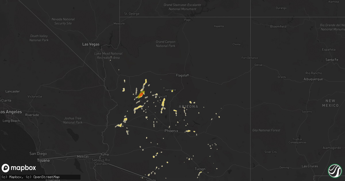 Hail map on August 23, 2022