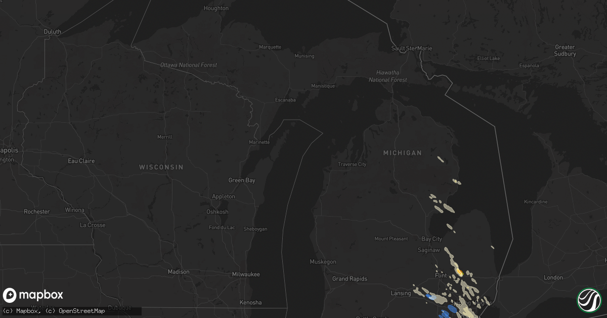 Hail map in Michigan on August 23, 2023