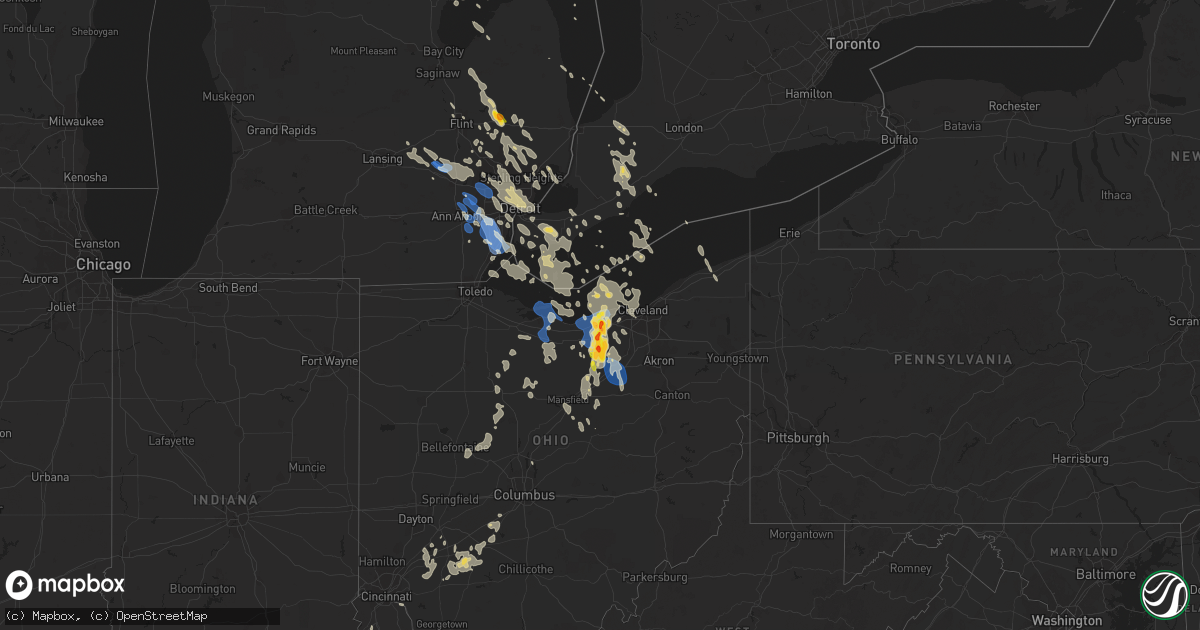 Hail map on August 23, 2023