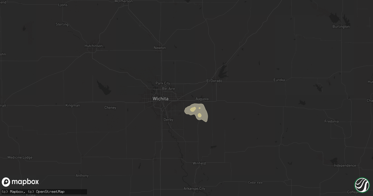 Hail map in Andover, KS on August 23, 2024