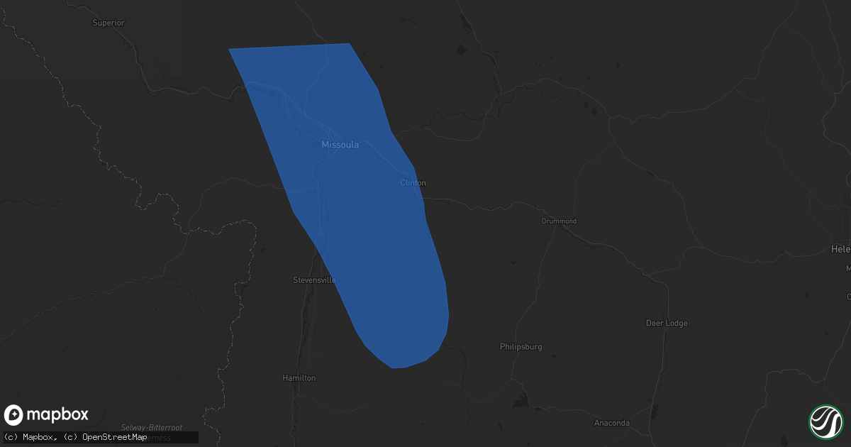 Hail map in Clinton, MT on August 23, 2024
