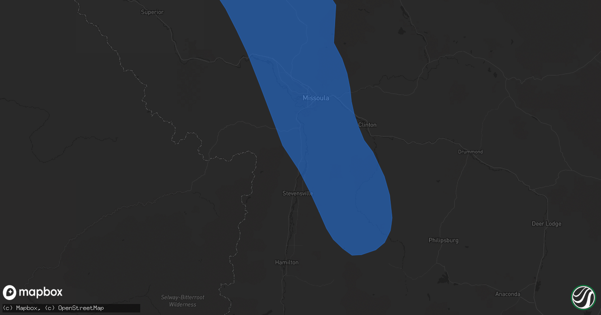 Hail map in Florence, MT on August 23, 2024