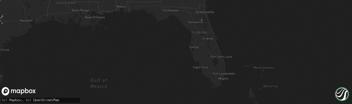 Hail map in Florida on August 23, 2024