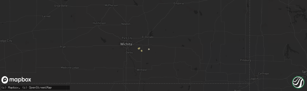 Hail map in Leon, KS on August 23, 2024