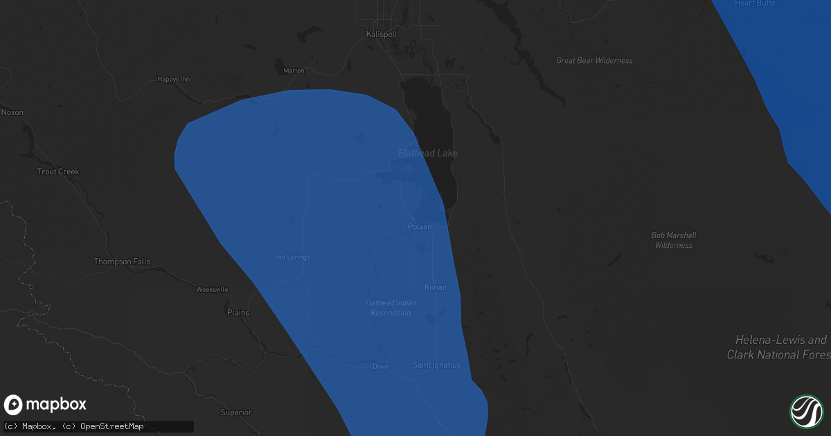 Hail map in Polson, MT on August 23, 2024