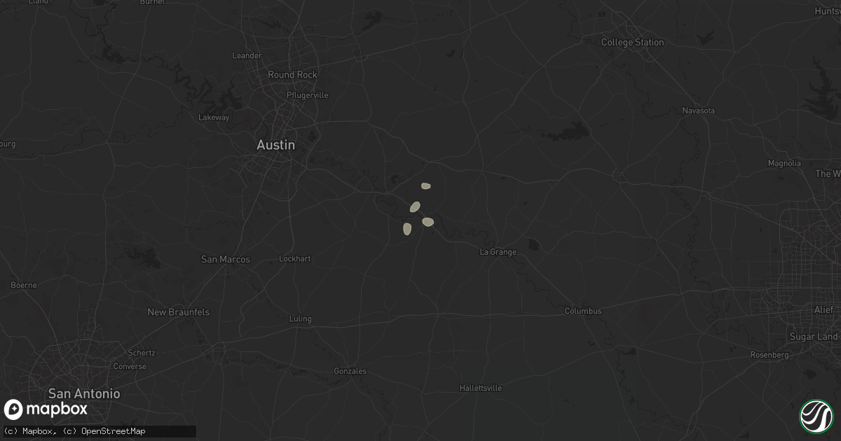 Hail map in Smithville, TX on August 23, 2024