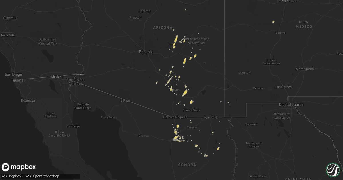 Hail map on August 23, 2024